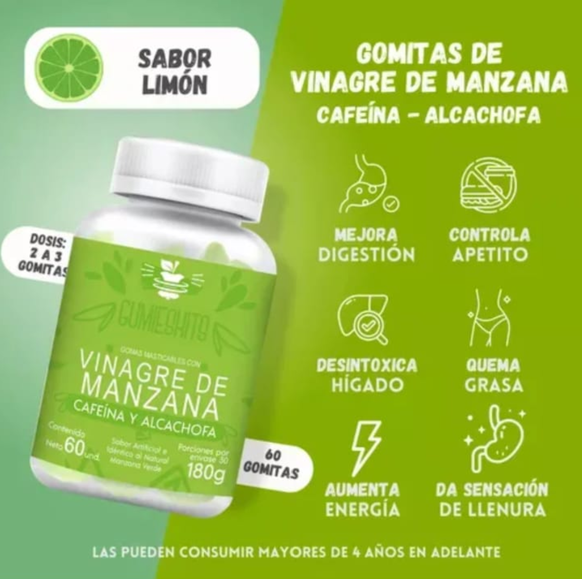 GOMAS VINAGRE DE MANZANA - Gumieskits