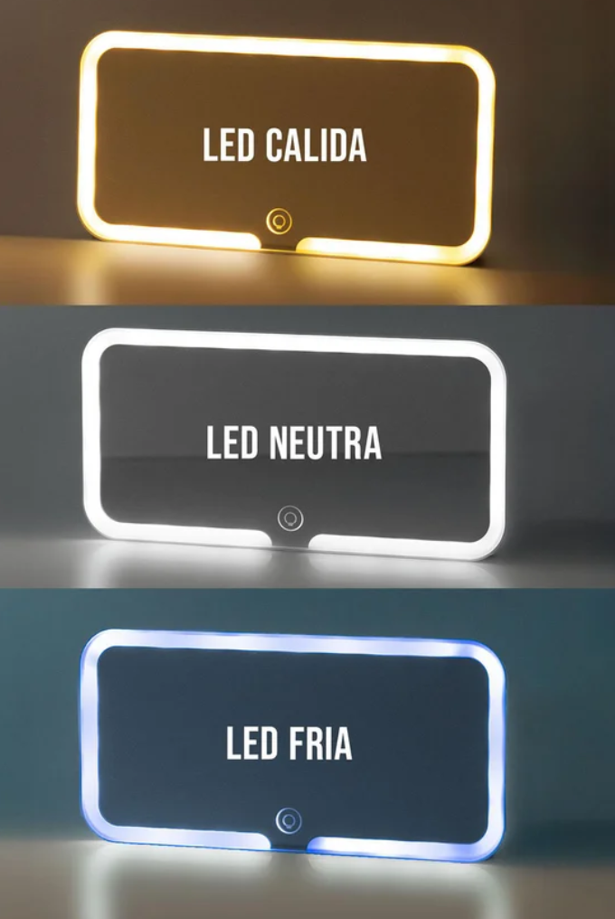 VANITY LED - Espejo con Luz LED para Carro