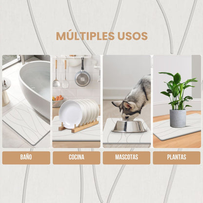 TAPETE DIATOMITA DE PIEDRA ULTRA ABSORBENTE