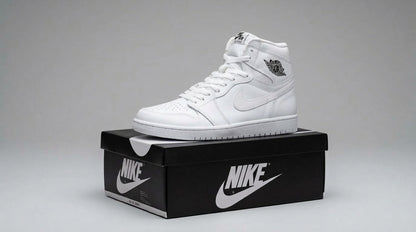 Tenis Air Jordan 1 Retro Mid WHITE (unisex)