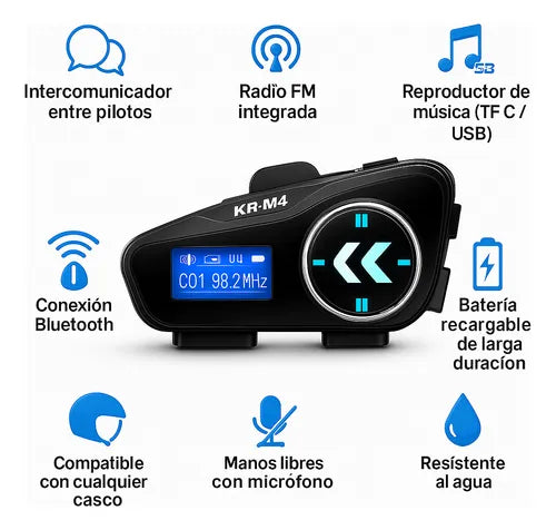 INTERCOM - Bluetooth Casco Moto