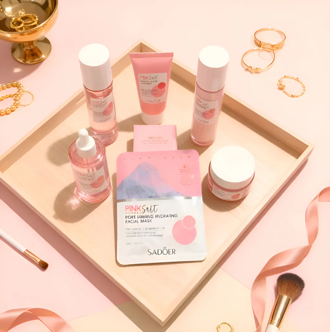 KIT FACIAL SADOER 6 EN 1 - Sal Rosa Himalaya