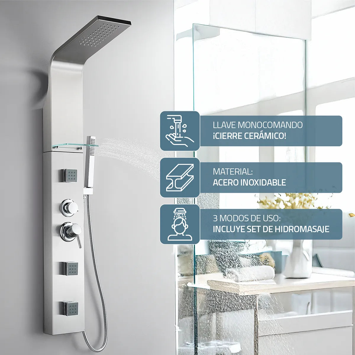 TORRE DUCHA PRAGA - con Hidromasaje