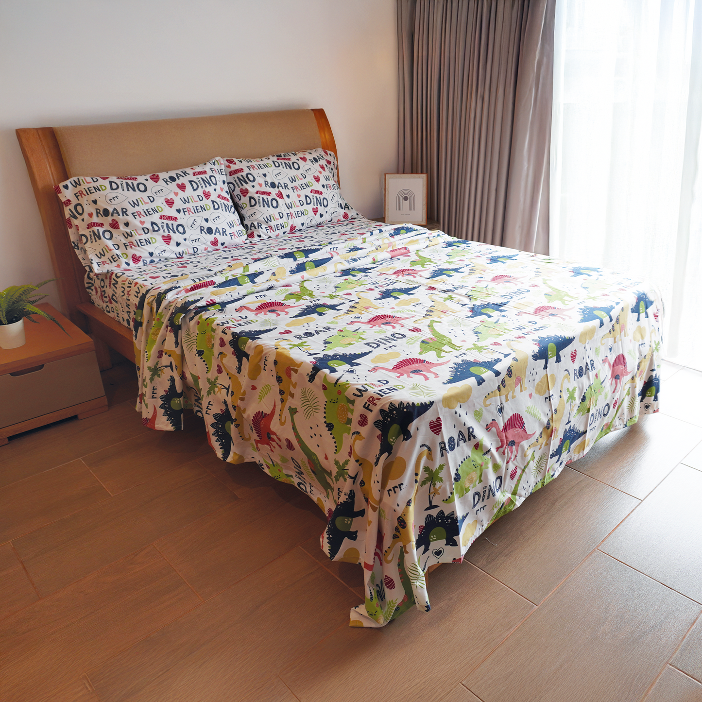 MUNDO DINO DREAMS - Edredon o Juego de Sábanas Dinosaurios