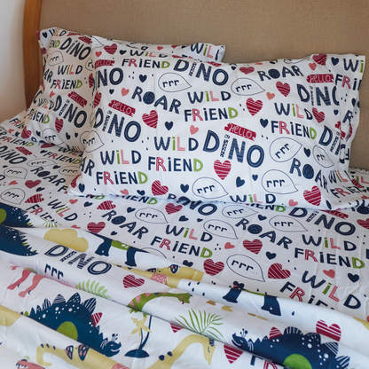 MUNDO DINO DREAMS - Edredon o Juego de Sábanas Dinosaurios